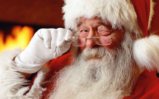 Santa claus surprised man wine - excessivism free wallpaper