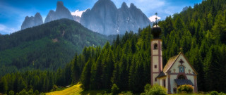 Church mountain range background tower - bernd fasching free wallpaper for desktop