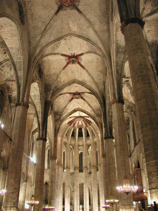 Large cathedral massive ceiling clock - free architecture wallpaper