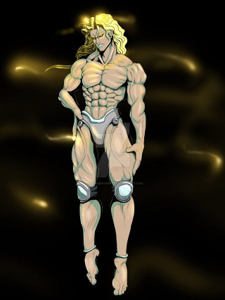 Muscular man knee pads black - his foot free wallpaper