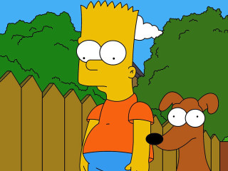 Cartoon character dog fence trees - a fence free wallpaper