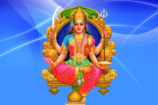 Hindu god statue chair blue - a blue swirl free wallpaper