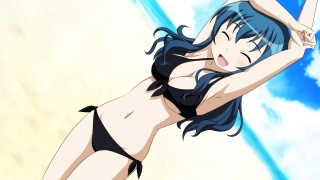 Woman bikini surfboard surprised looking - a woman in a bikini holding free wallpaper