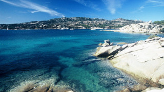 Lake mountain rocks blue sky - a body of water free wallpaper for desktop