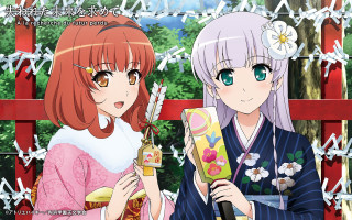 Anime girls candy microphone fence - a fence free wallpaper
