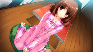 Girl pink pajamas green chair - a green chair free wallpaper