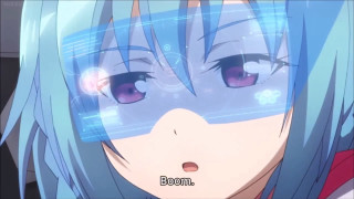 Girl blue hair blue mask - explosion free wallpaper