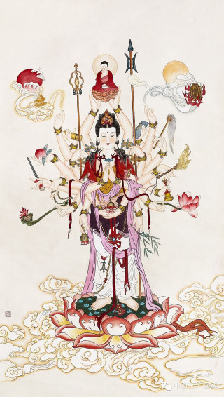 Woman holding items surrounded by - a painting of a woman free wallpaper