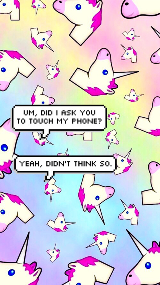 Unicorn with message on it - else alfelt free wallpaper