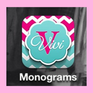 Pink blue monogram sticker window - holography free wallpaper