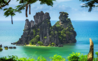 Small island ocean trees beautiful - felipe seade free wallpaper
