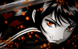 Anime gothic redeyes blackhair orangeeyes - a red eye free wallpaper