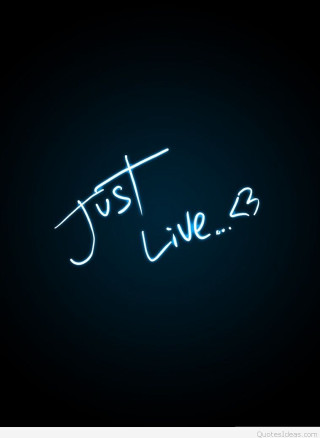 Neon sign just live 2 - felipe seade free wallpaper