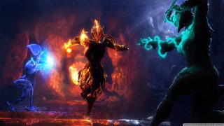 Fire ice couple dark room - a fire free wallpaper