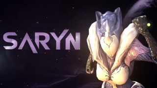 Saryn stylized creature space background - warframe armor free wallpaper