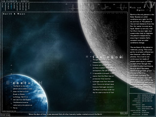 Space scene large moon small - a large moon free wallpaper