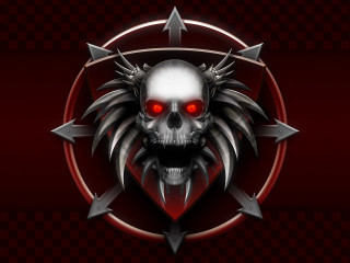 Skull red eyes demon arrows - arrow free wallpaper