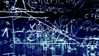 Blue background numbers symbols pattern - complexity free wallpaper