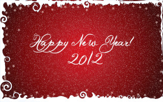 Red white new year card - free new year wallpaper