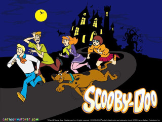 Cartoon group people dog running - charles codman free wallpaper