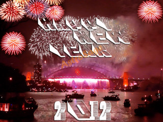 Fireworks city boats water bridge - over a city free wallpaper