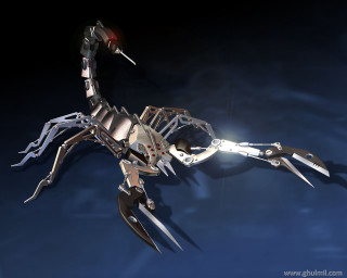 Robotic scorpion light saber claws - a light saber free wallpaper