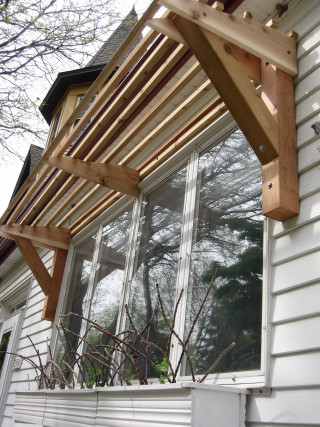 Wooden pergola window house sidewalk - andries stock free wallpaper