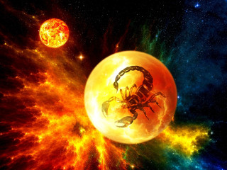 Scorpion planet starcluster brightbackground starrysky - a.d.m. cooper free wallpaper