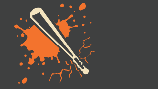 Baseball bat paint splatter black - action painting free wallpaper