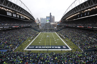 Football stadium crowd field large - ultra wide angle free wallpaper