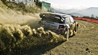 Rally car sharp turn dirt - action painting free wallpaper
