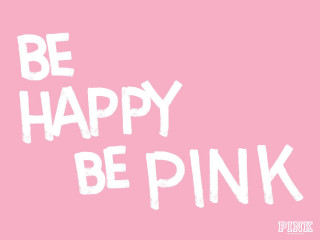 Be happy be pink background - free love wallpaper