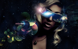 Woman glasses stars lights sky - a pair of glasses free wallpaper