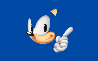 Cartoon character thumbs up pointing - front of him free wallpaper