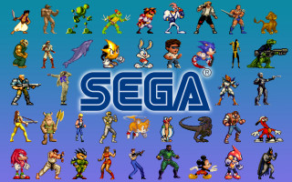 Video game characters sega collage - 2 d sprite free wallpaper