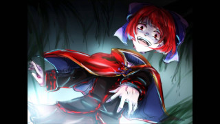Red haired woman cape glowing - her head free wallpaper for desktop