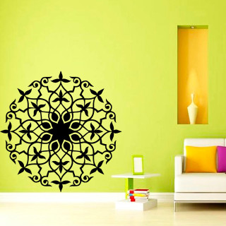 Livingroom greenwall whitecouch whitechair blackcircle - a green wall free wallpaper
