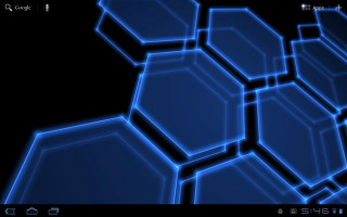 Blue background hexagonal shapes pattern - geometric shape free wallpaper