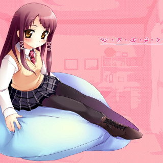 Chizuko yoshida pink background sitting - chizuko yoshida free wallpaper