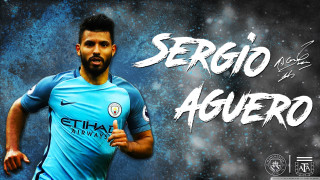 Sergio de aguero running blue - hd wallpaper free wallpaper