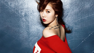 Woman tattoo red dress blue - sunny free wallpaper