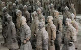 People statues armor helmets swords - emperor huizong of song free wallpaper