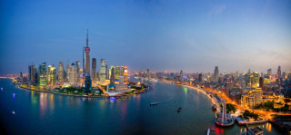 City skyline night river bridge 7 - a bridge crossing over free wallpaper