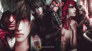 Red hair guitar group people - gothic free wallpaper for desktop