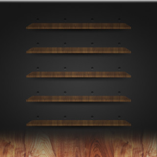Shelf three shelves black background - free gaming wallpaper