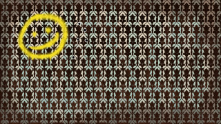 Yellow smiley face brown background - lovecraftian free wallpaper