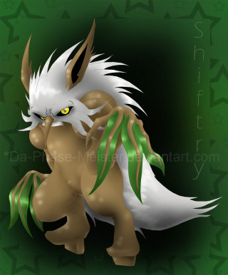 Green white hair creature digital - daryush shokof free wallpaper