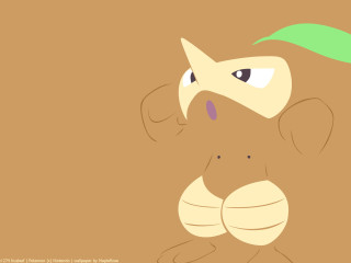 Cartoon face green leaf brown - a green leaf free wallpaper