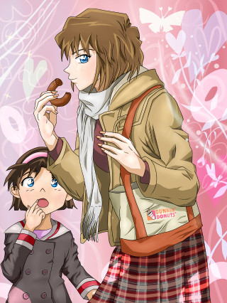 Woman donut girl skirt jacket - a little girl free wallpaper