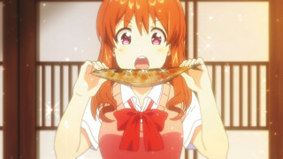 Woman surprised pizza holding hands - kyoto animation free wallpaper
